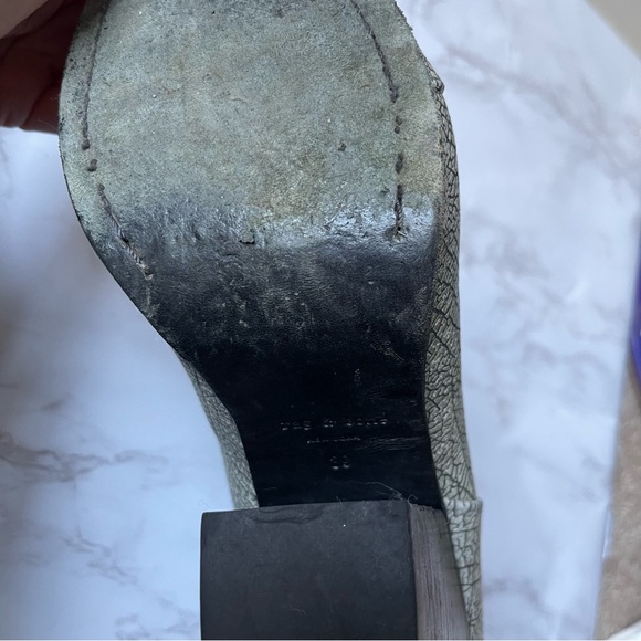 Rag & Bone Newbury Iron Pattern Ankle Boots Grey Zip Leather 39 9 - Picture 5 of 9